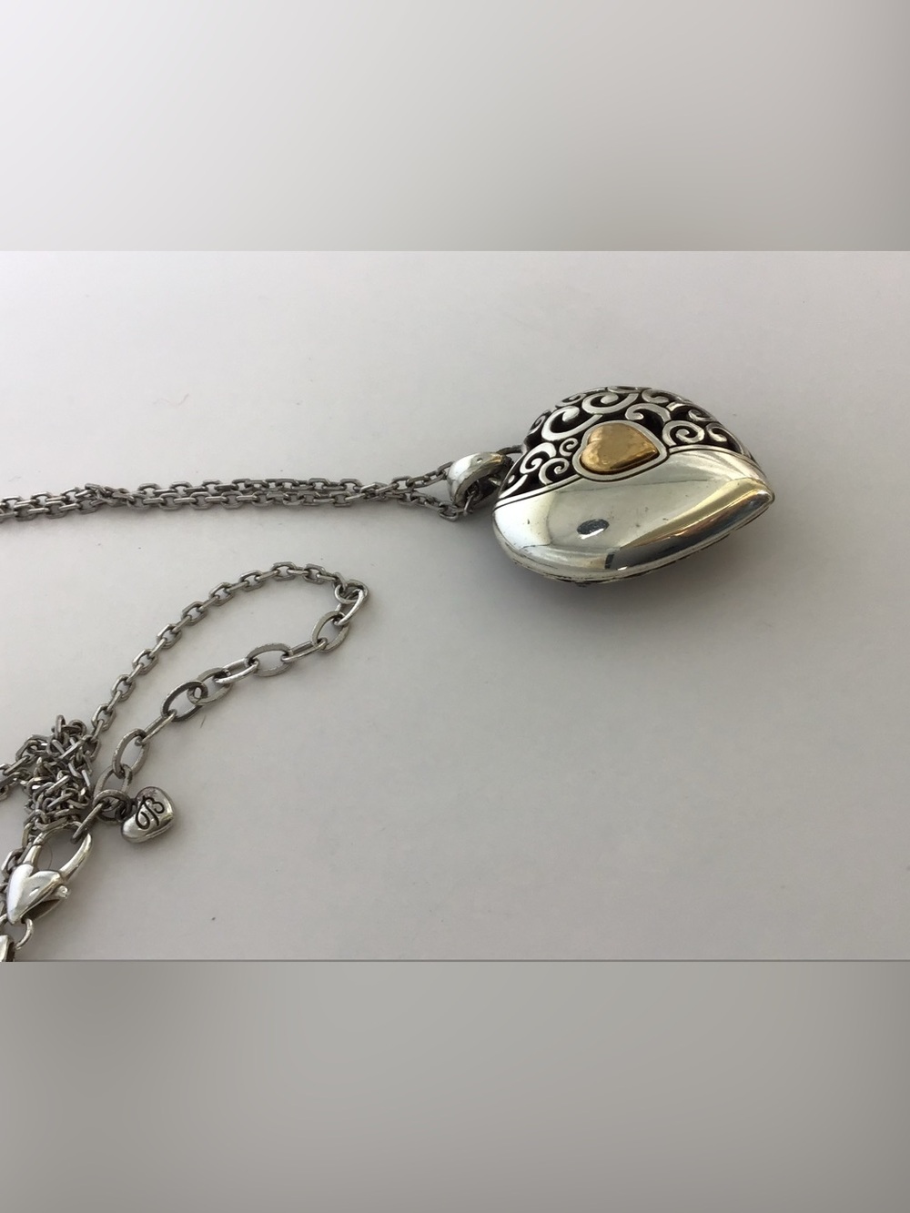 Brighton Heart Necklace Crystal Encrusted Multi-Color Rhinestone Pendant - Picture 5 of 9